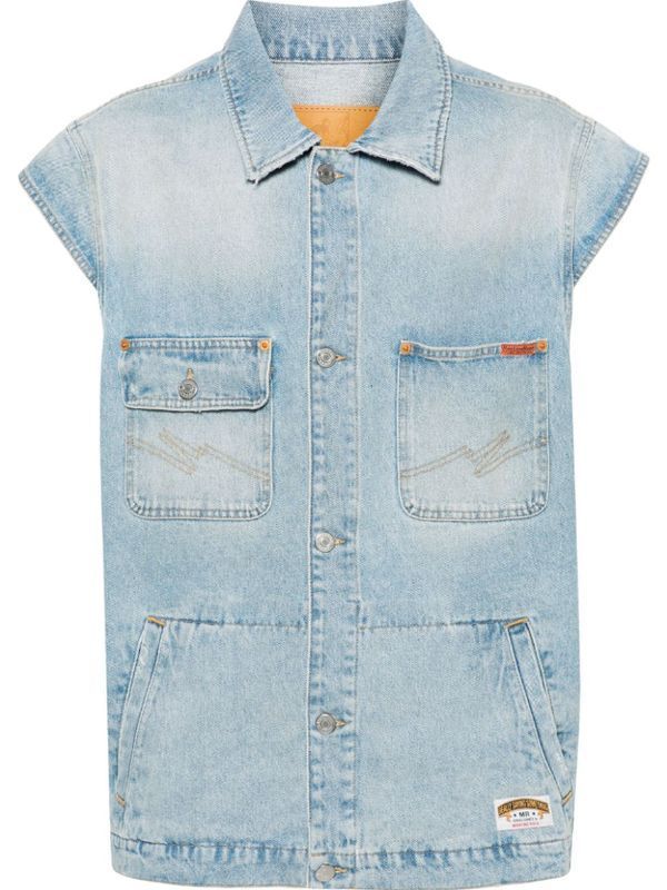 Multi-pocket Denim Vest