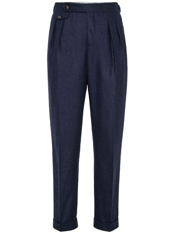 Double Pleat Virgin Wool
  Tailored Pants