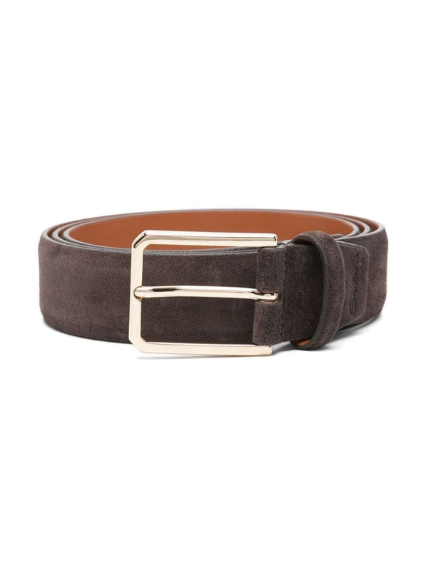 Metal Buckle Suede Belt