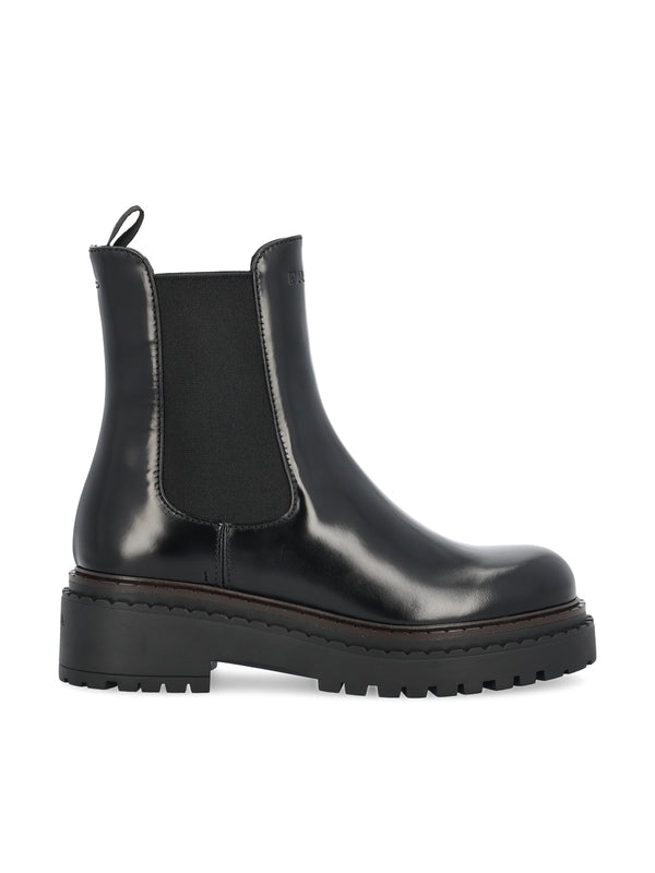 Black Leather Chelsea Boots