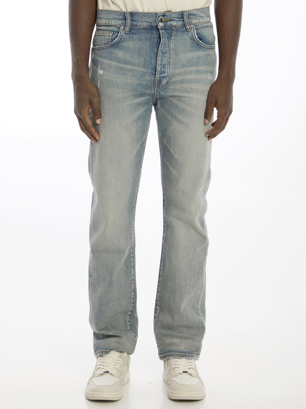 Washed Denim Pants