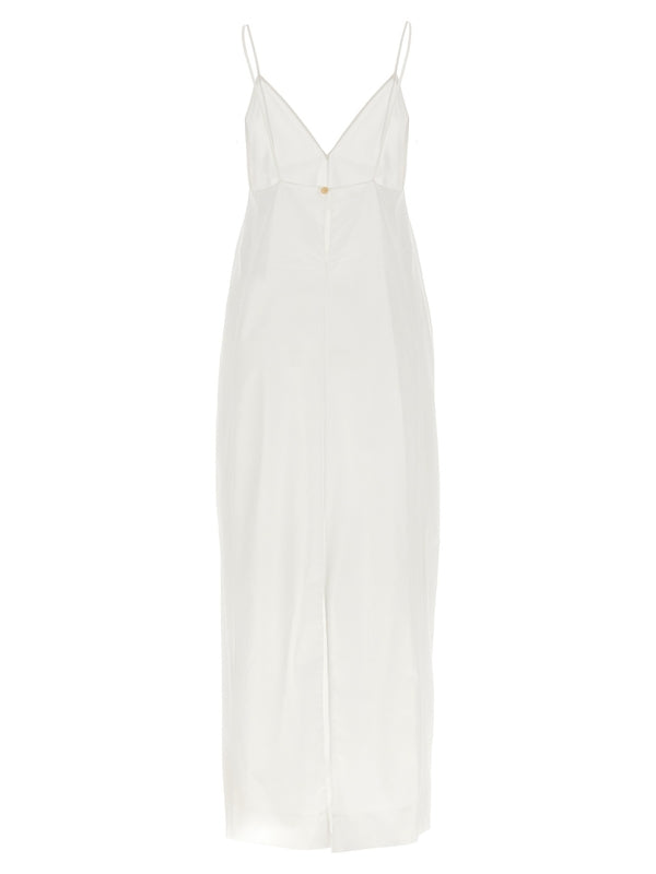 Back Button
  Sleeveless Long Dress