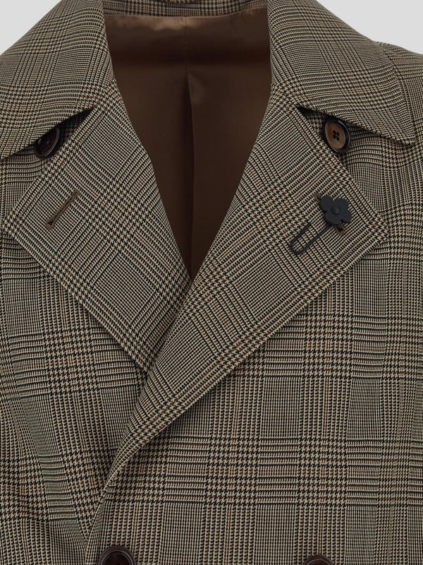 Boutonniere Double Breasted Wool Coat