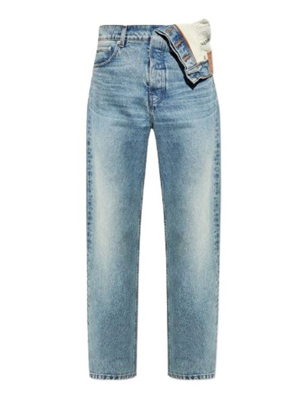 Evergreen Asymmetric Waist Denim Pants