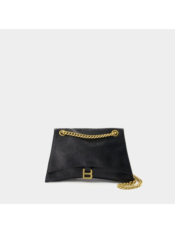 Balenciaga Crush Medium Black Crossbody & Shoulder Bags