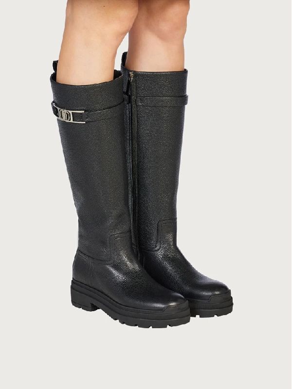 Vara Chain Knee-high Boots