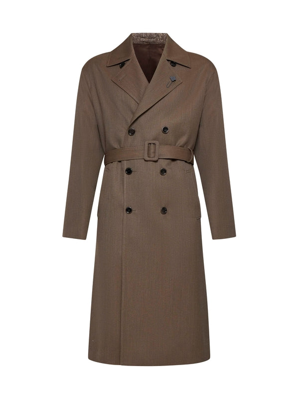 Belt Detail Wool Trench Coat