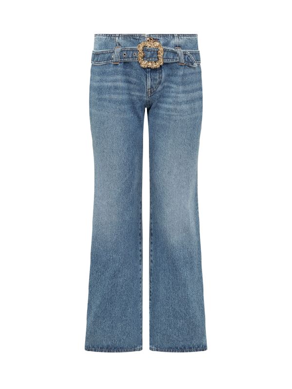 Robin Buckle Belted Denim Pants