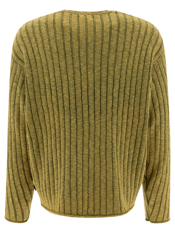 Crewneck Stripe Cotton Knit