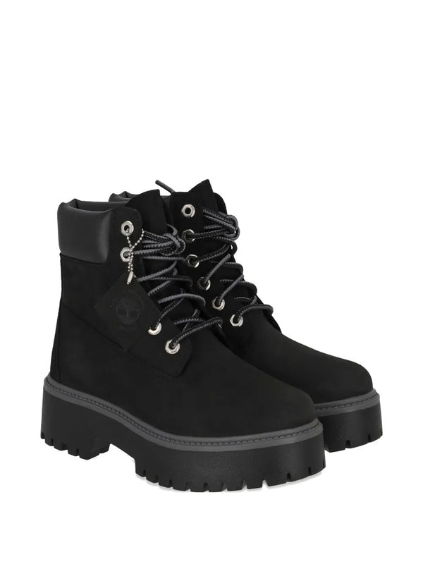 Timberland Black Lace-Up Boots