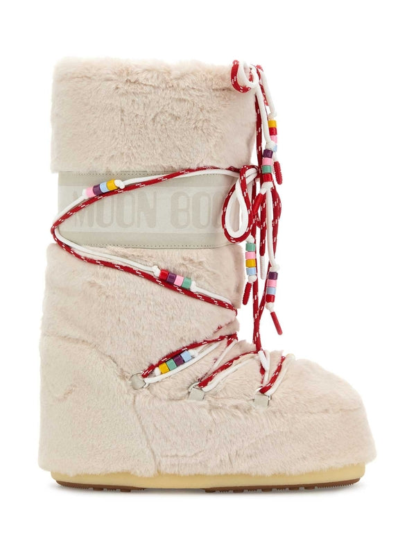 Icon Beaded
  Strap Fur Boots