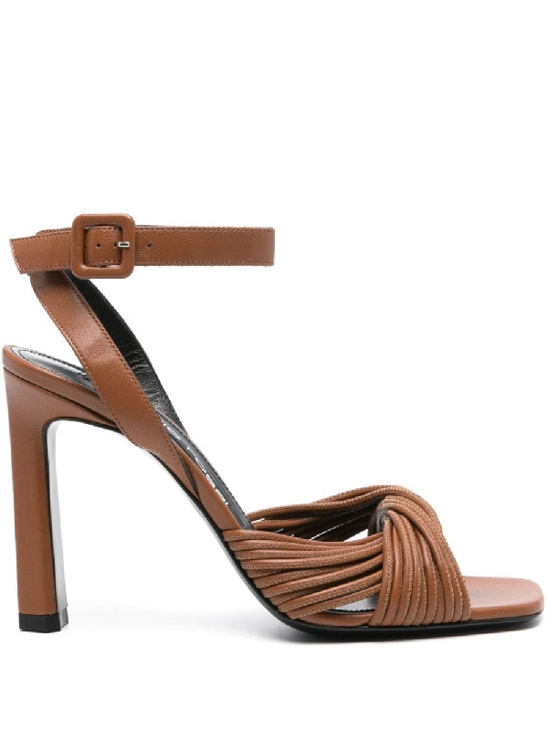 SR Akida Leather Anklet Sandal Heel