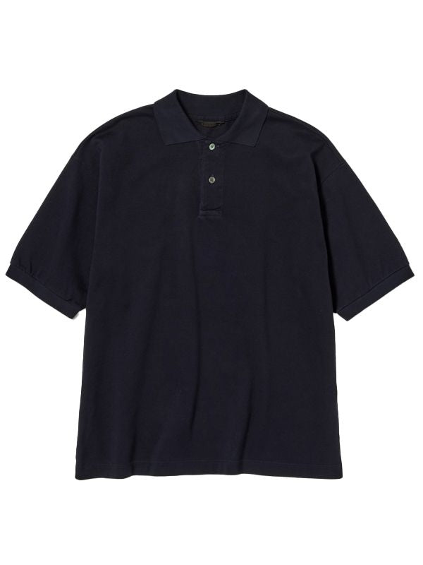 Pima Cotton Heavy Piqué Navy Polo Shirt