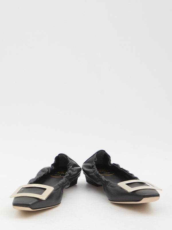 Bell Vivier Leather Flat Shoes