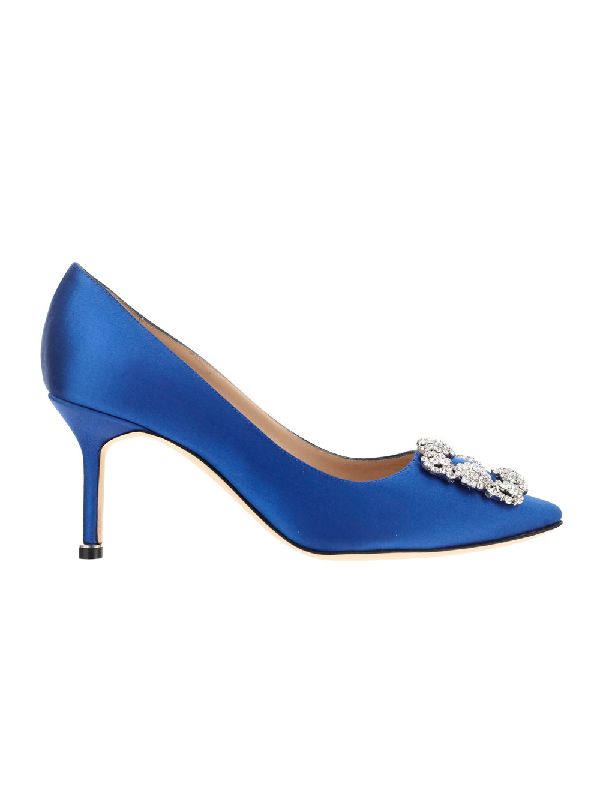 Blue Satin Hangisi Pumps