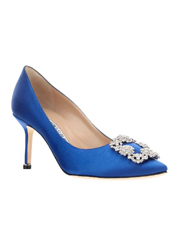 Blue Satin Hangisi Pumps