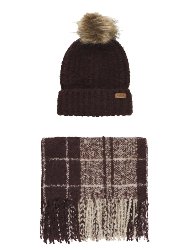 Logo Label Beanie Scarf Set