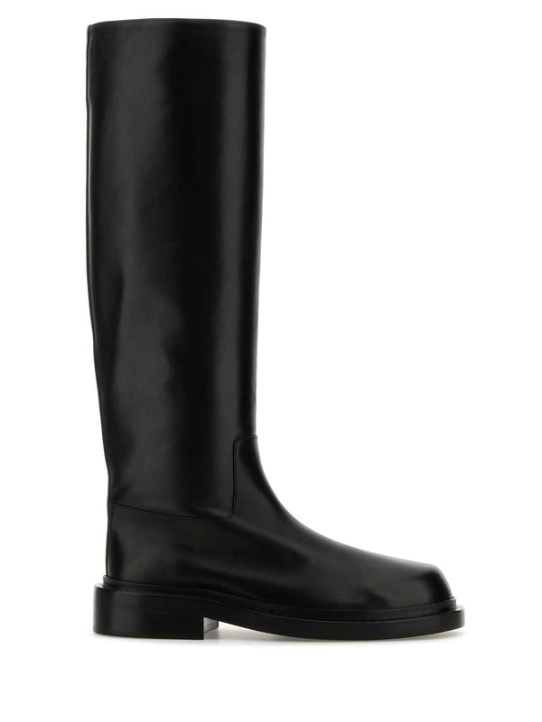 Black Calfskin High Boots