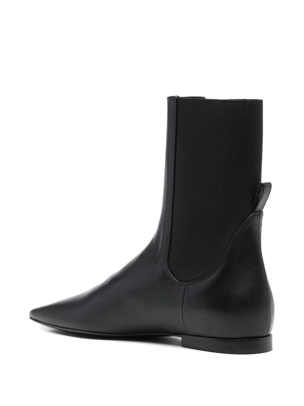 Black Leather Chelsea Boots