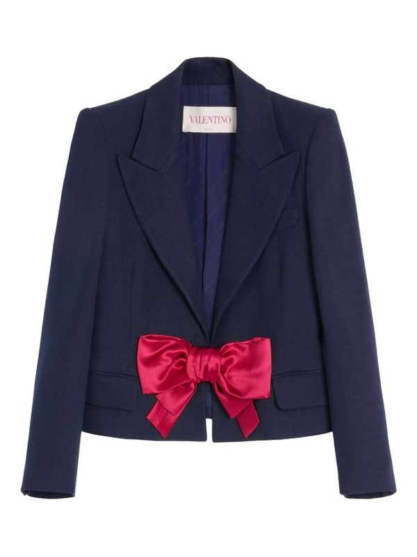 Bow Decoration
  Crop Single Jacket