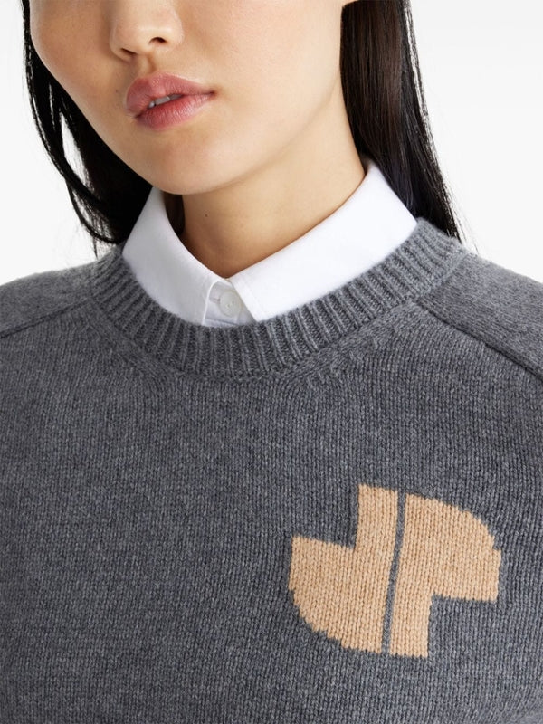 Crew Neck Wool Cashmere Knit