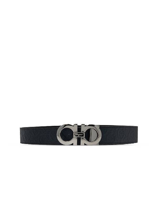 Allover
  Embossing Gancini Reversible Leather Belt