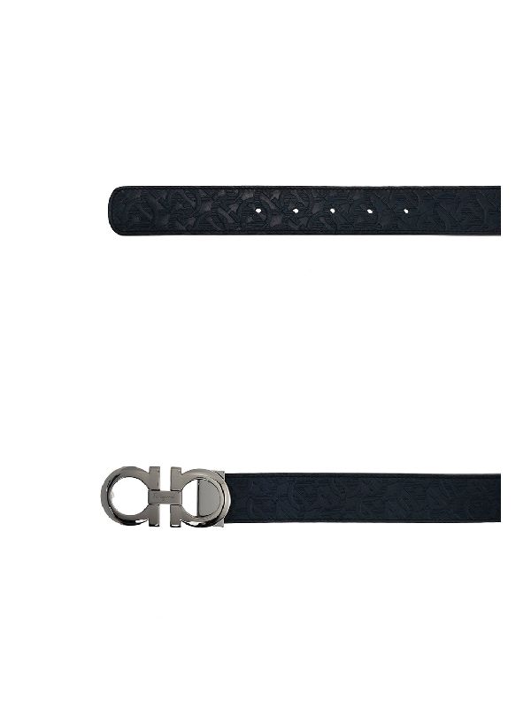 Allover
  Embossing Gancini Reversible Leather Belt