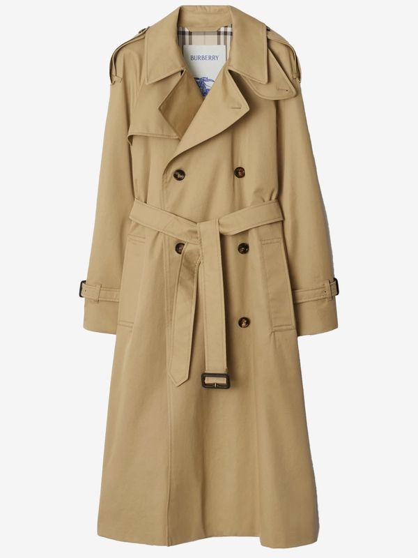 Belt Cotton Double Trench Coat