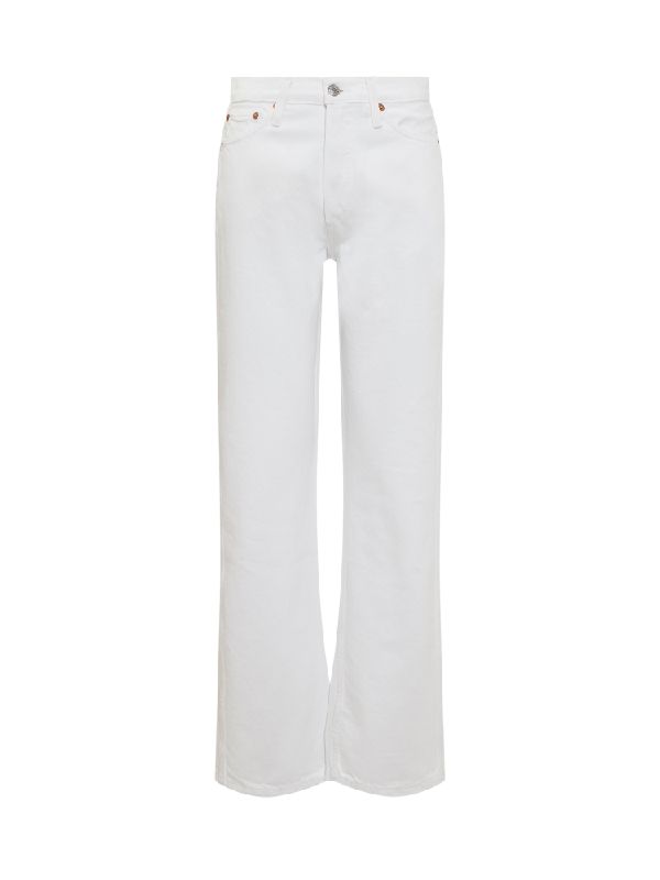 White Straight Denim