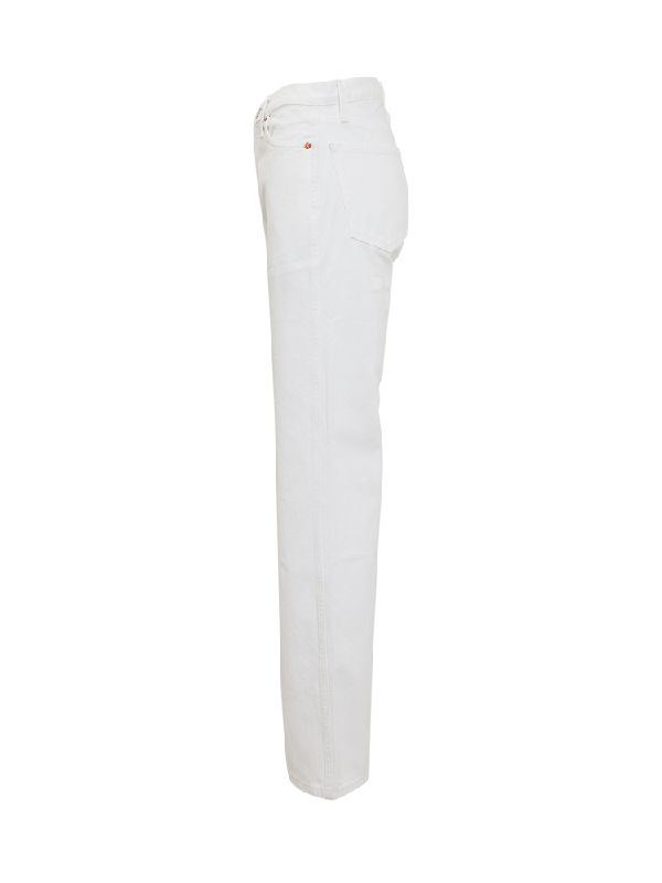 White Straight Denim