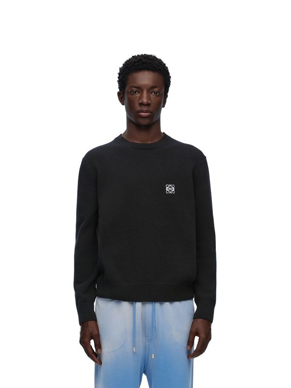 Anagram Logo Embroidered Wool Sweater