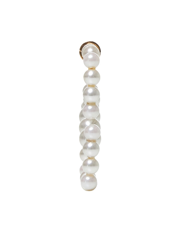 V Logo Pearl Embellished Earrings