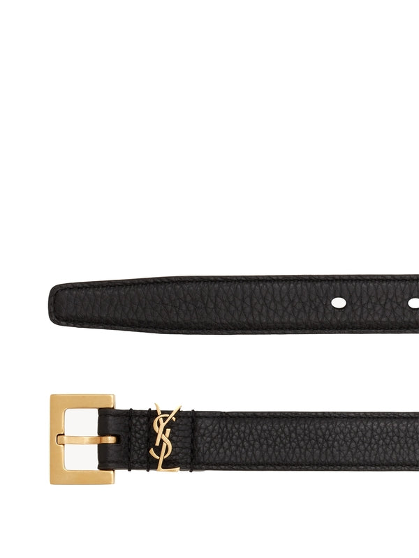 Cassandra Logo Leather Belt