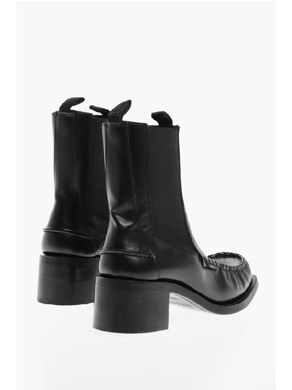 Alda Leather Chelsea Boots Heels