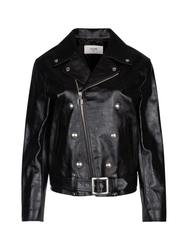 Belt Leather Biker Jacket