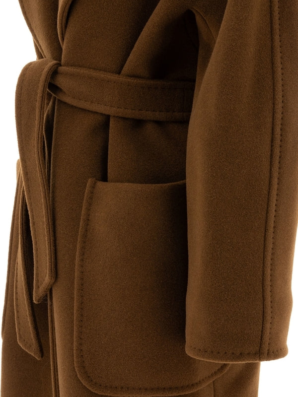 Actual Belted Camel Wool Coat