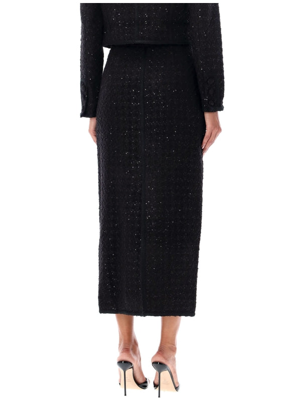 Tweed Boucle Long Skirt