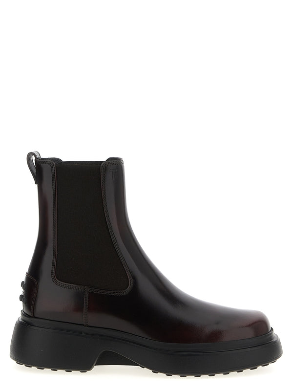 Tod'S Burgundy Chelsea Boots