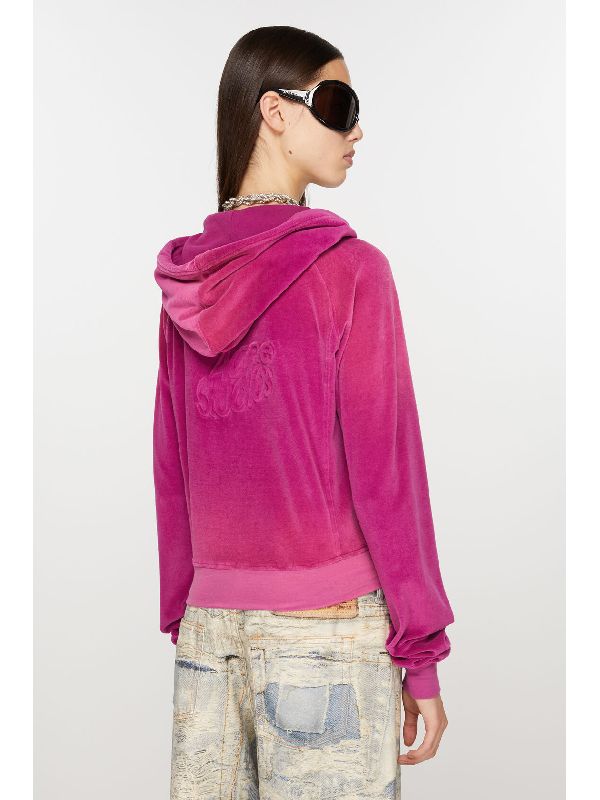 Velvet Hood Zip-Up