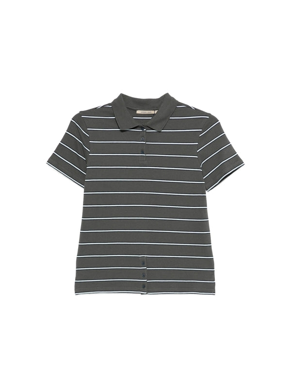 Paloma-Wool Grey Striped Polo Shirts