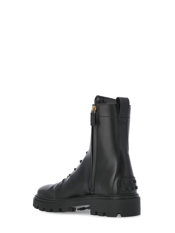 Chain Logo Lace-Up Boots - Jente