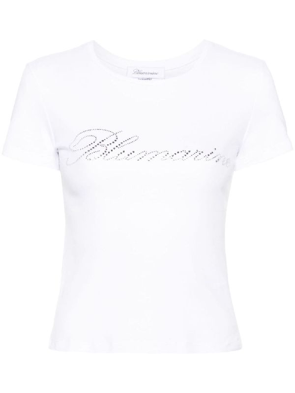 Rhinestone
  Logo Cotton Short Sleeve T-Shirt