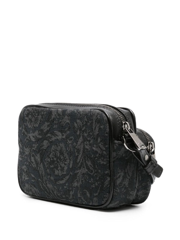 Baroque Printing Zipper Pocket Crossbody Bag