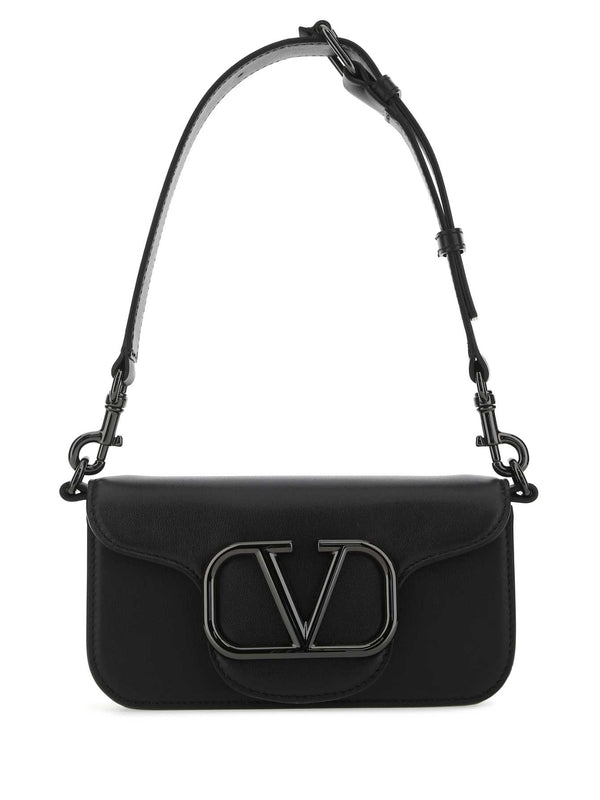 V Logo Leather Small Crossbody
  Bag