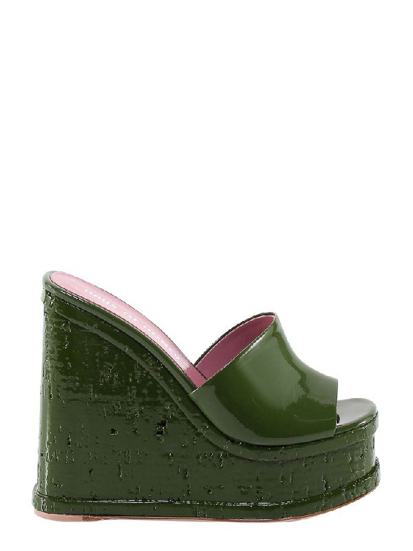 Lacquered Doll Wedge Mule Heel