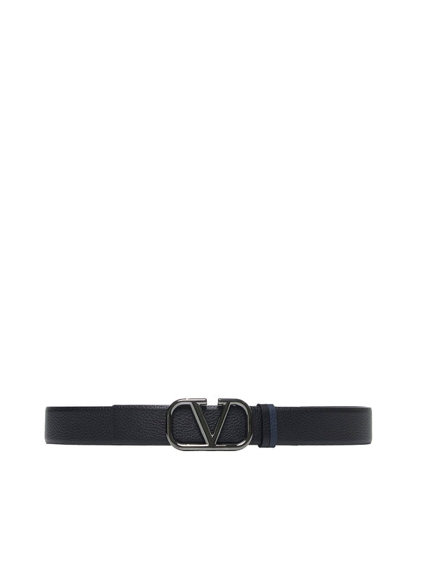 V Logo Calfskin Belt