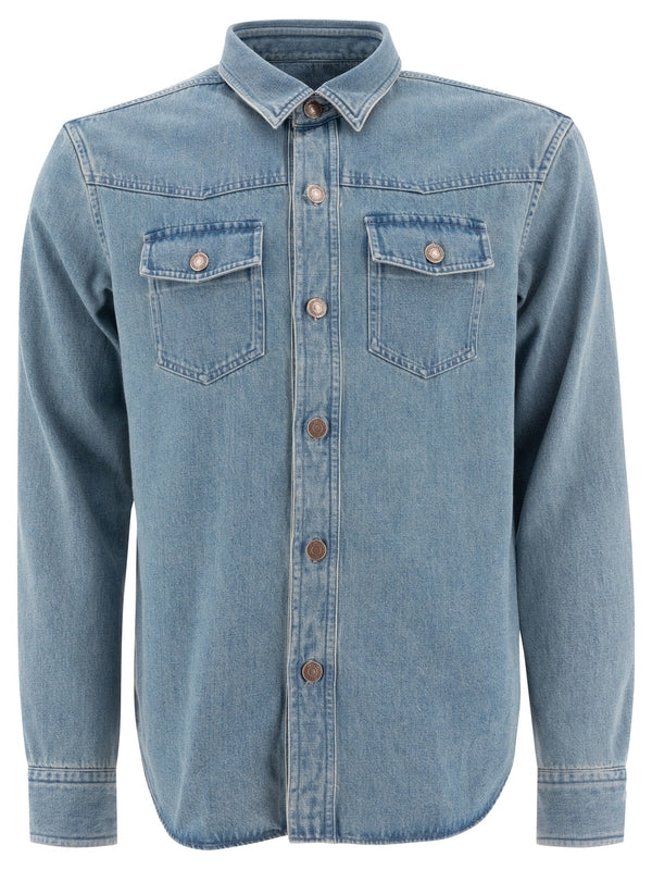 Western Double Pocket Denim Shirt