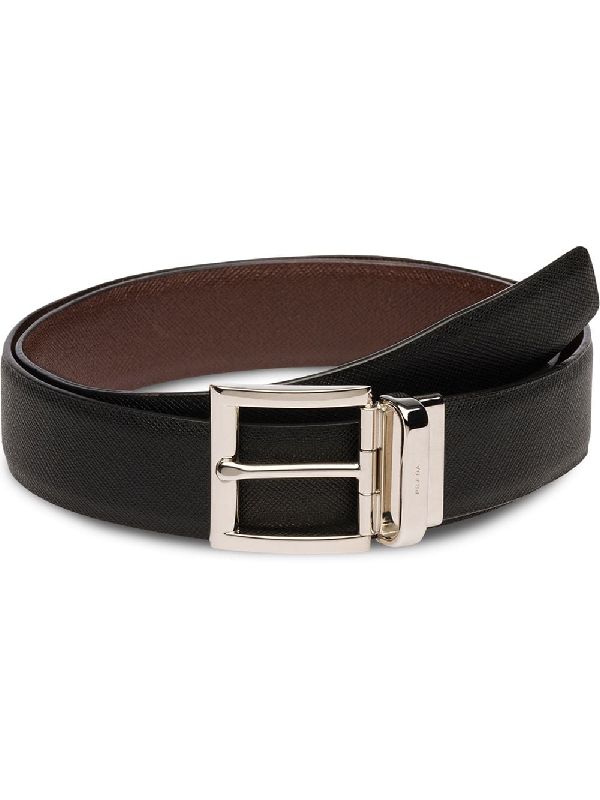 Square Buckle Leather Belt