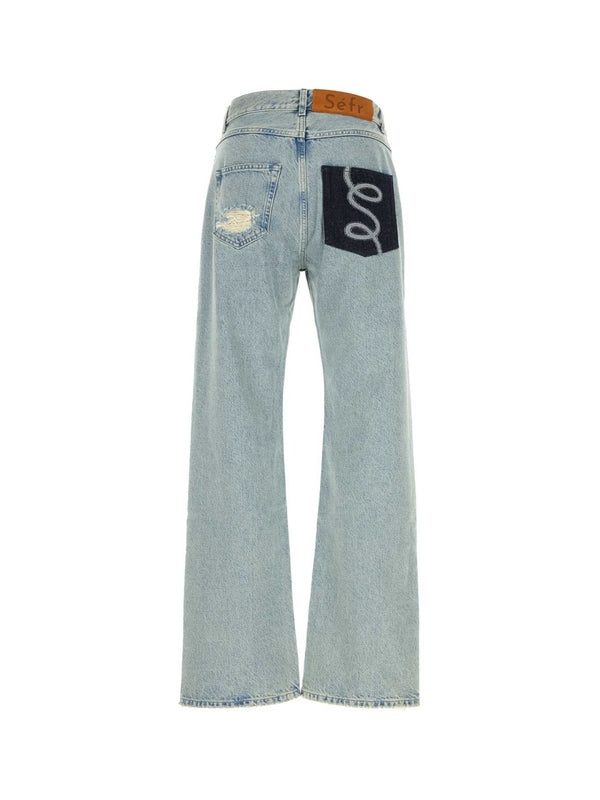 Sefr Blue Denim Pants