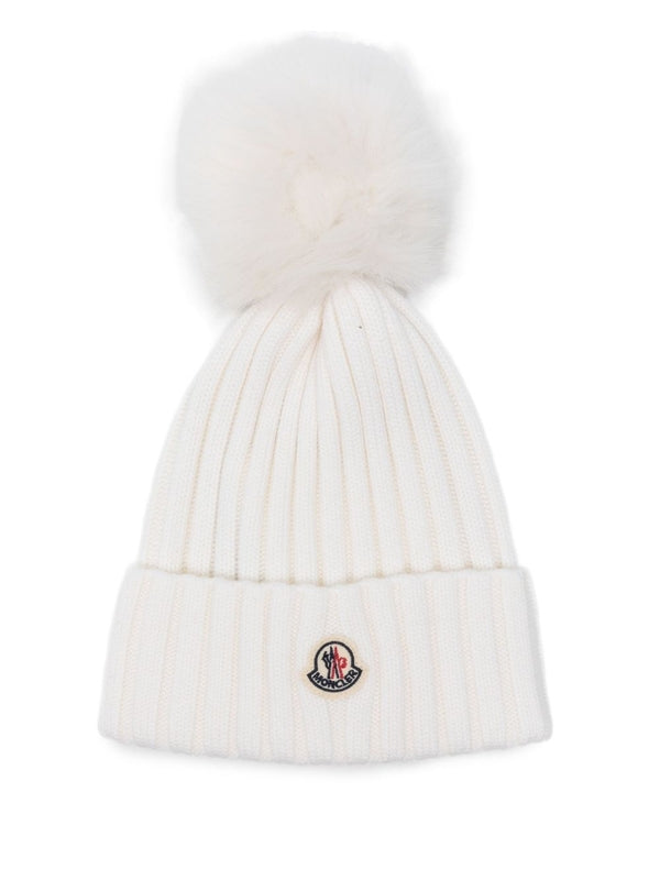 Moncler White Beanies